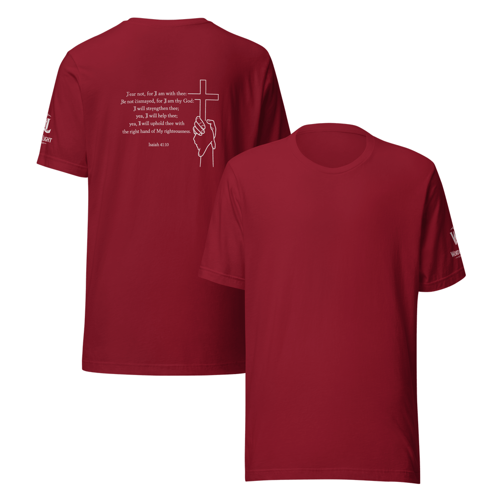 Fear Not White | Isaiah 41:10 – KJV Faith Unisex T-Shirt - KJV Word & Light Threads