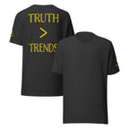 Truth > Trends Gold | Isaiah 40:8 – KJV Faith Unisex T-Shirt - KJV Word & Light Threads