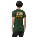 Fueled on Prayer and Caffeine | 1 Thessalonians 5:17 – KJV Faith Unisex T-Shirt - KJV Word & Light Threads
