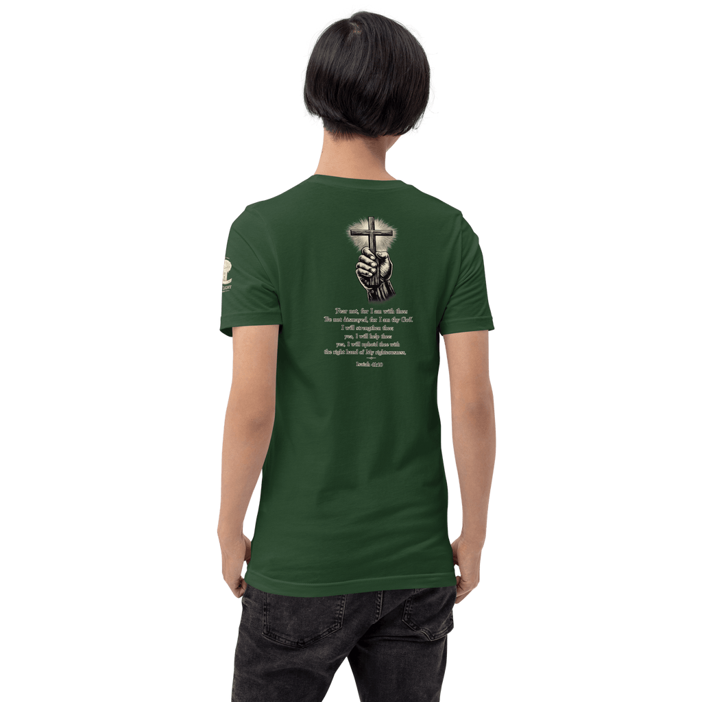 Fear Not Glowing Cross | Isaiah 41:10 – KJV Faith Unisex T-Shirt - KJV Word & Light Threads