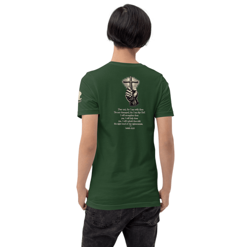 Fear Not Glowing Cross | Isaiah 41:10 – KJV Faith Unisex T-Shirt - KJV Word & Light Threads