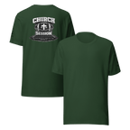 Church Is in Session Football Dark | 1 Corinthians 9:25 – KJV Faith Unisex T-Shirt - KJV Word & Light Threads