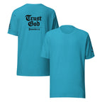 Trust God Heather | Proverbs 3:5 – KJV Faith Heather Unisex T-Shirt - KJV Word & Light Threads