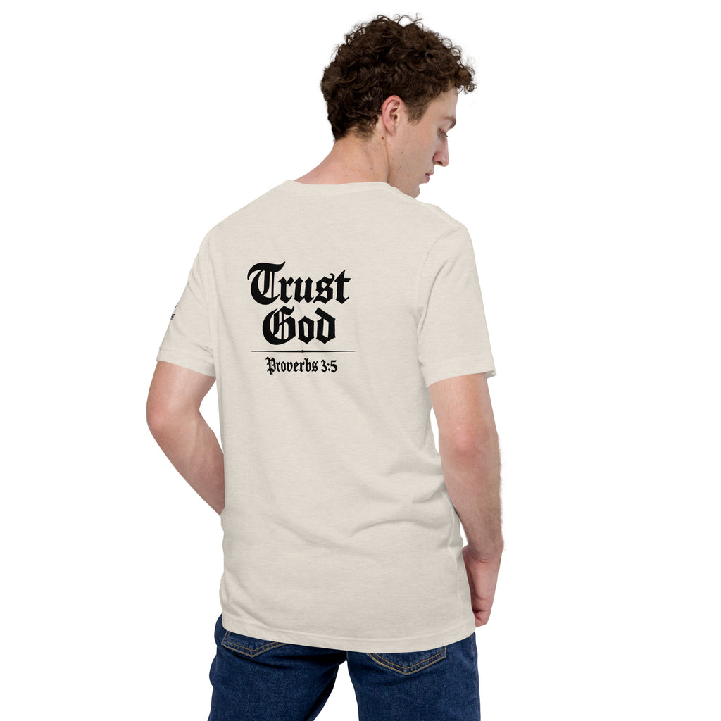Trust God Heather | Proverbs 3:5 – KJV Faith Heather Unisex T-Shirt - KJV Word & Light Threads