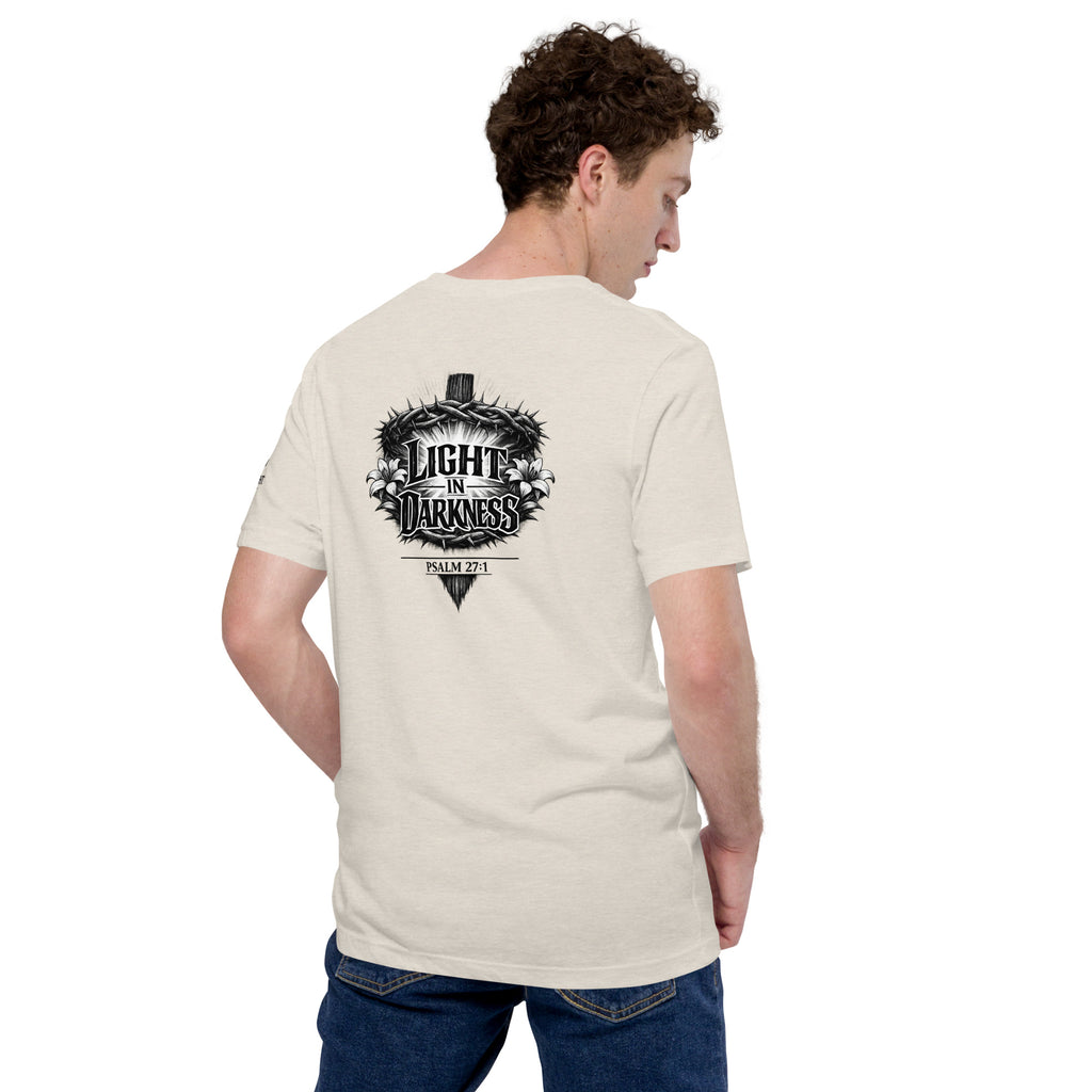 Light in Darkness | John 8:12 – KJV Faith Unisex T-Shirt - KJV Word & Light Threads