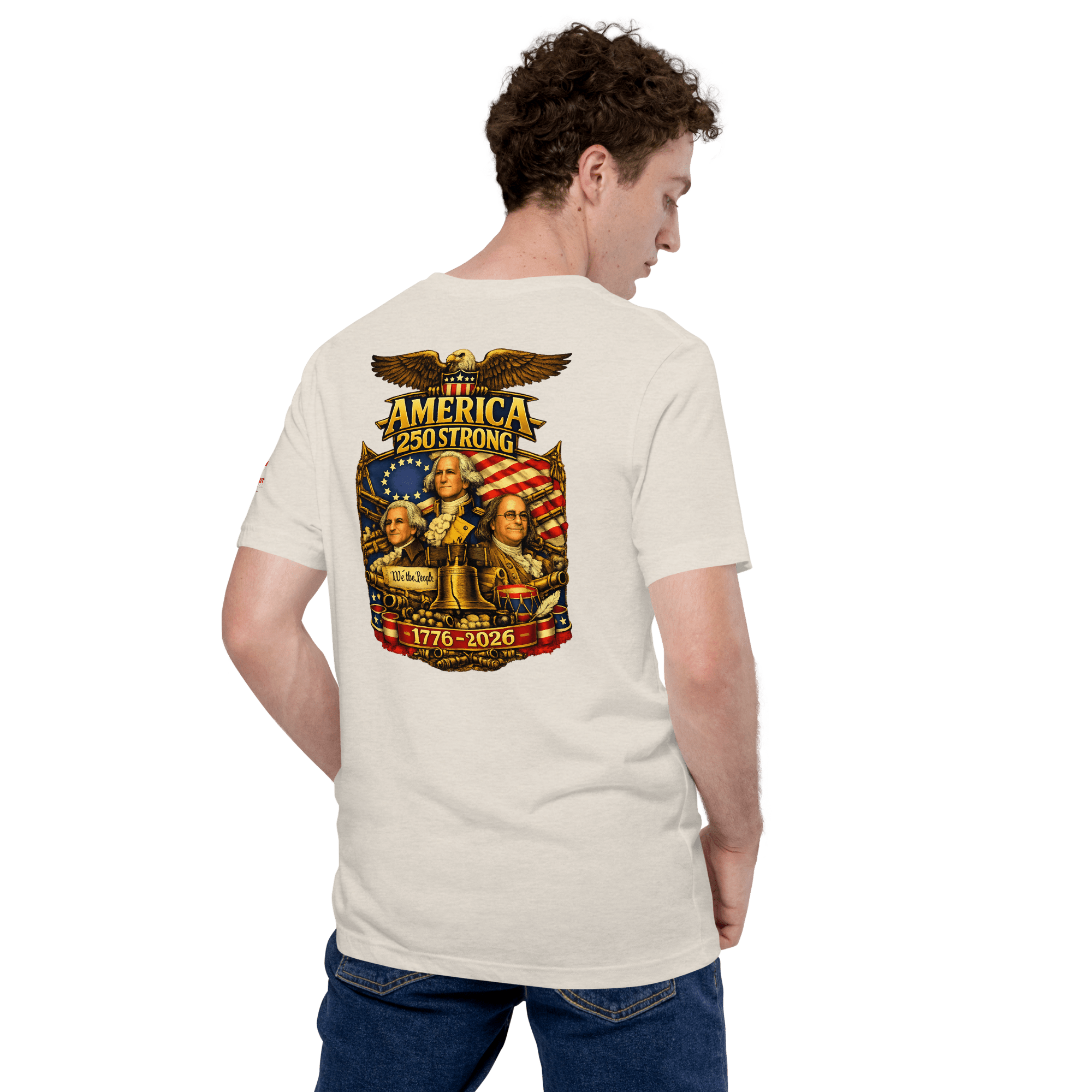 America 250 Strong | 1776–2026 – KJV Faith Unisex T-Shirt - KJV Word & Light Threads