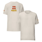 Ask, Seek, Knock | Matthew 7:7 – KJV Faith Unisex T-Shirt - KJV Word & Light Threads