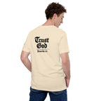 Trust God Heather | Proverbs 3:5 – KJV Faith Heather Unisex T-Shirt - KJV Word & Light Threads