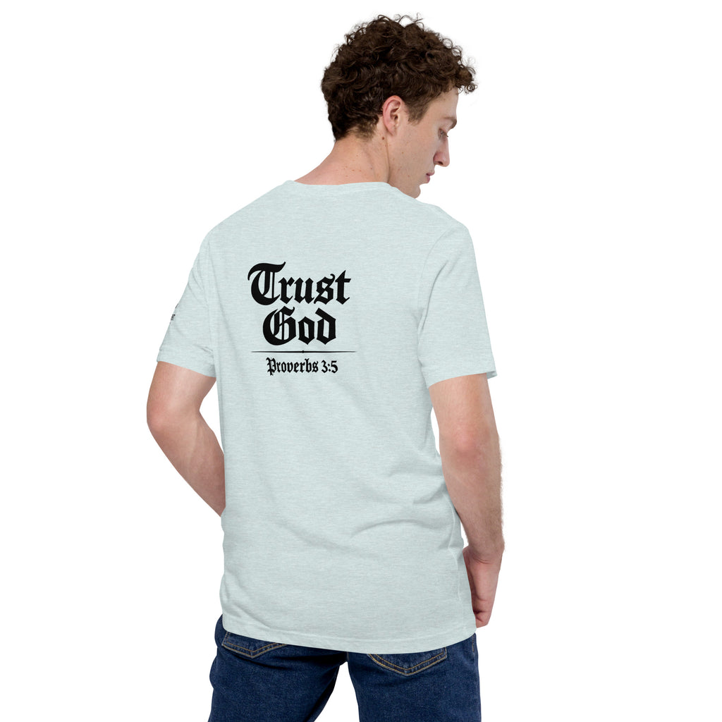 Trust God Heather | Proverbs 3:5 – KJV Faith Heather Unisex T-Shirt - KJV Word & Light Threads