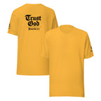 Trust God Heather | Proverbs 3:5 – KJV Faith Heather Unisex T-Shirt - KJV Word & Light Threads