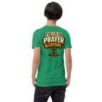 Fueled on Prayer and Caffeine | 1 Thessalonians 5:17 – KJV Faith Unisex T-Shirt - KJV Word & Light Threads