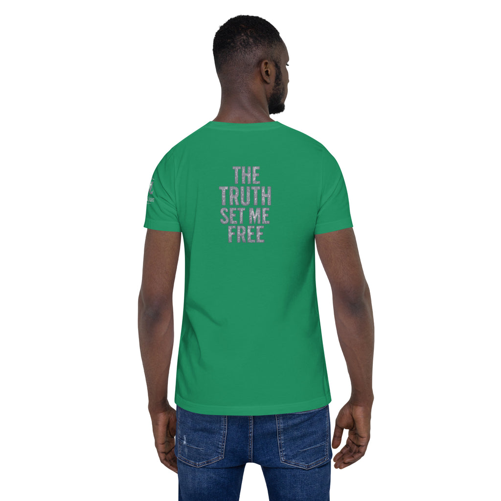 The Truth Set Me Free Silver | John 8:32 – KJV Faith Unisex T-Shirt - KJV Word & Light Threads