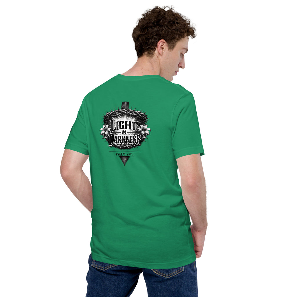 Light in Darkness | John 8:12 – KJV Faith Unisex T-Shirt - KJV Word & Light Threads