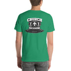 Church Is in Session Football Bright | 1 Corinthians 9:25 – KJV Faith Unisex T-Shirt - KJV Word & Light Threads