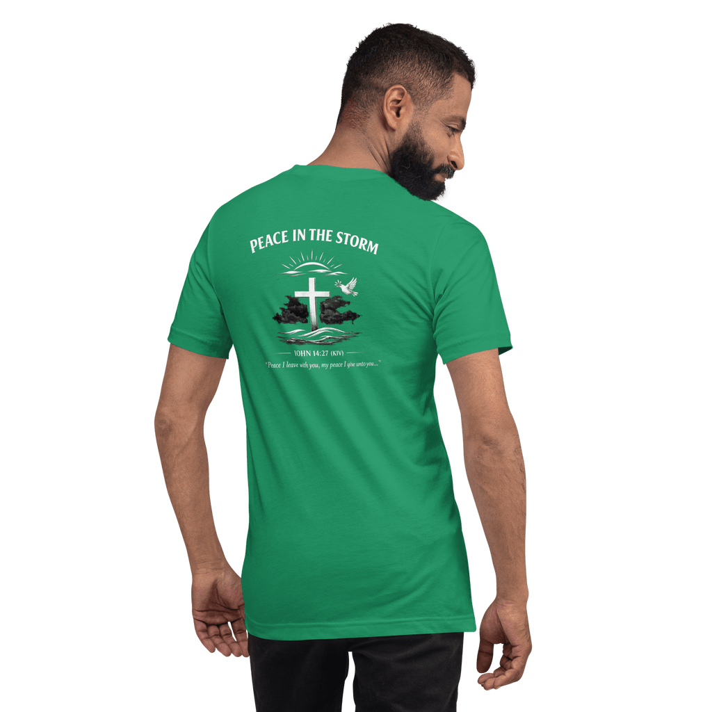 Peace in the Storm White | John 14:27 – KJV Faith Unisex T-Shirt - KJV Word & Light Threads