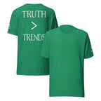 Truth > Trends White | Isaiah 40:8 – KJV Faith Unisex T-Shirt - KJV Word & Light Threads