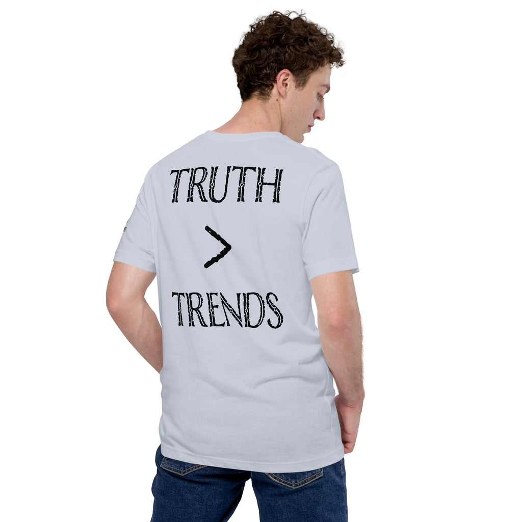 Truth > Trends Black | Isaiah 40:8 – KJV Faith Unisex T-Shirt - KJV Word & Light Threads