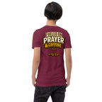 Fueled on Prayer and Caffeine | 1 Thessalonians 5:17 – KJV Faith Unisex T-Shirt - KJV Word & Light Threads