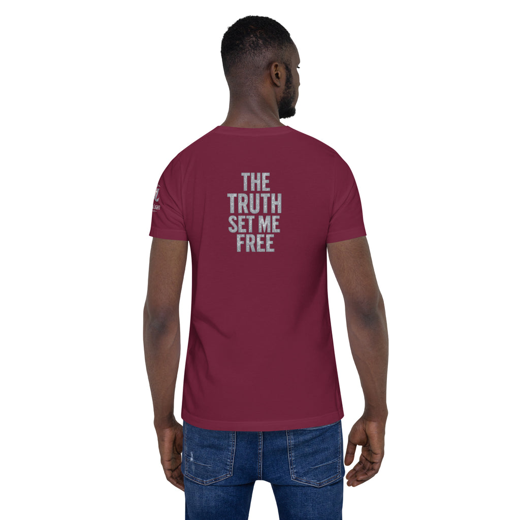 The Truth Set Me Free Silver | John 8:32 – KJV Faith Unisex T-Shirt - KJV Word & Light Threads