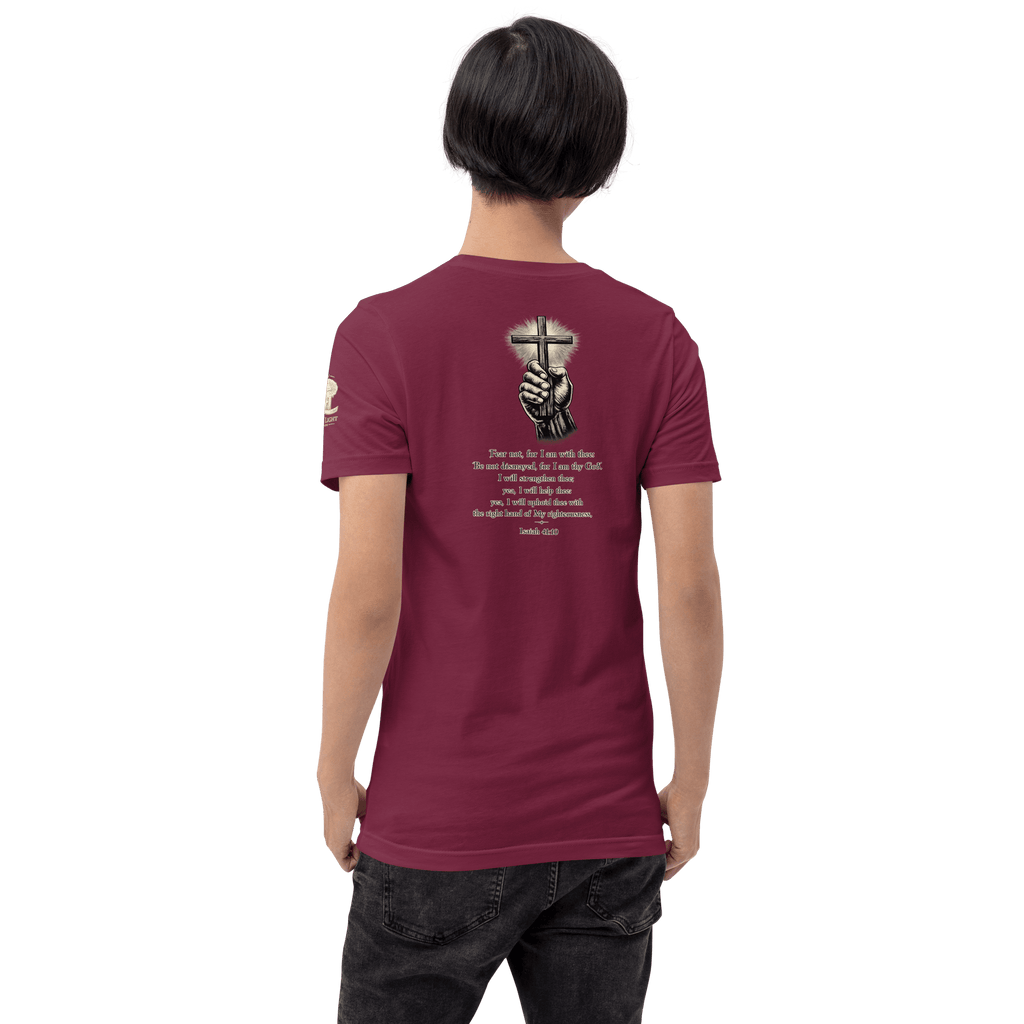 Fear Not Glowing Cross | Isaiah 41:10 – KJV Faith Unisex T-Shirt - KJV Word & Light Threads
