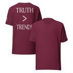 Truth > Trends White | Isaiah 40:8 – KJV Faith Unisex T-Shirt - KJV Word & Light Threads