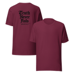 Truth Never Fails | 1 Corinthians 13:8 – KJV Faith Unisex T-Shirt - KJV Word & Light Threads