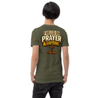 Fueled on Prayer and Caffeine | 1 Thessalonians 5:17 – KJV Faith Unisex T-Shirt - KJV Word & Light Threads