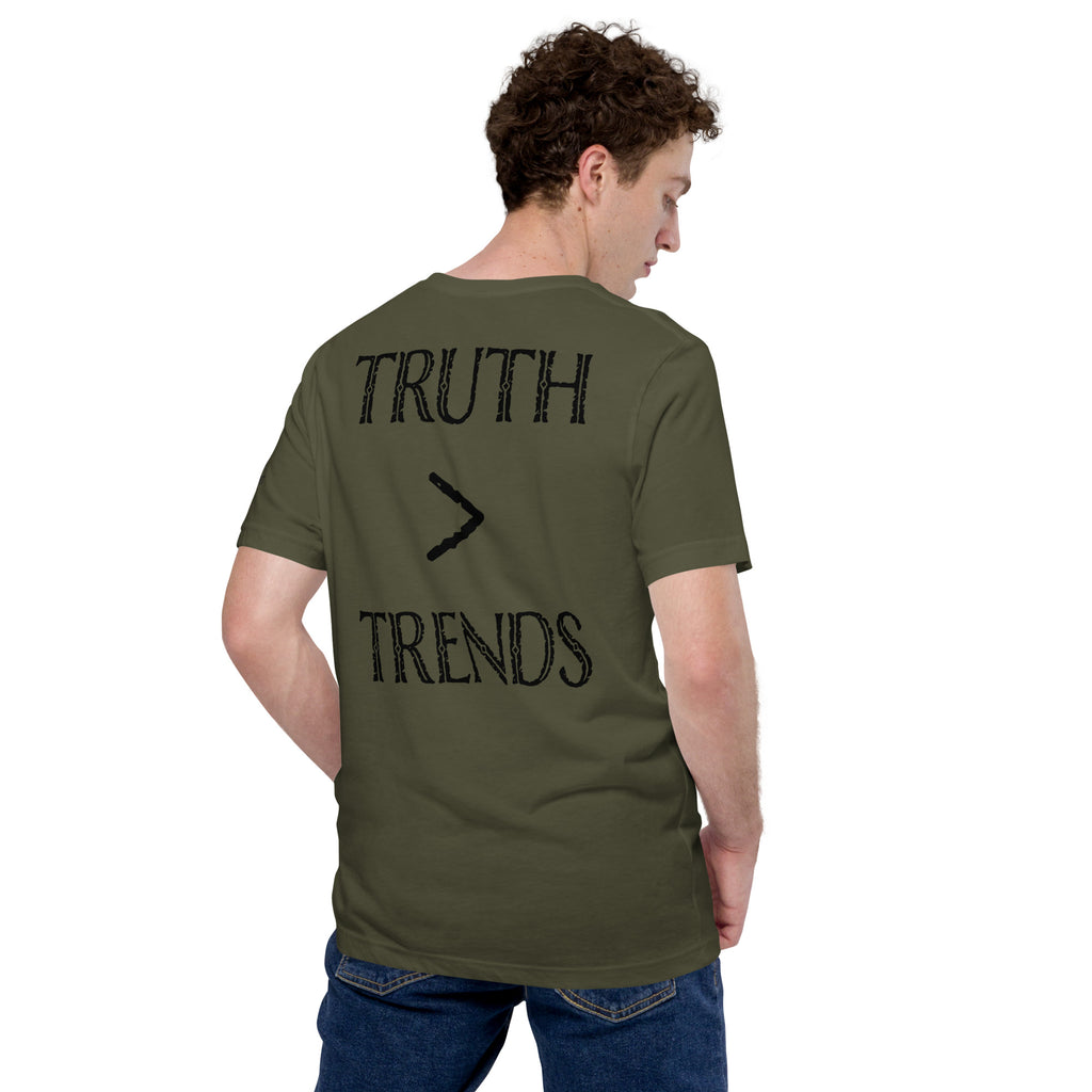 Truth > Trends Black | Isaiah 40:8 – KJV Faith Unisex T-Shirt - KJV Word & Light Threads