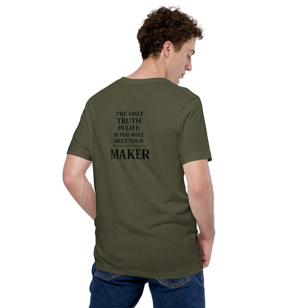 You Will Meet Your Maker | Amos 4:12 – KJV Faith Unisex T-Shirt - KJV Word & Light Threads