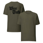 Wear Truth Black KJV T-Shirt | Empower Your Journey with Philippians 4:13 - KJV Word & Light Threads