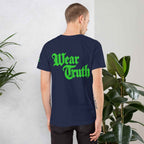 Wear Truth Lime Green T-Shirt | Philippians 4:13 KJV - Empower Your Spirit - KJV Word & Light Threads
