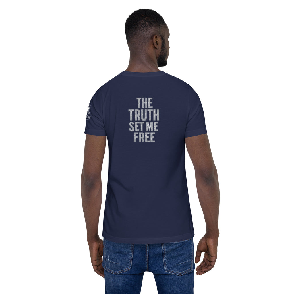 The Truth Set Me Free Silver | John 8:32 – KJV Faith Unisex T-Shirt - KJV Word & Light Threads