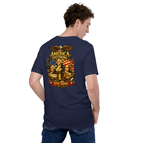 America 250 Strong | 1776–2026 – KJV Faith Unisex T-Shirt - KJV Word & Light Threads