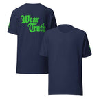 Wear Truth Lime Green T-Shirt | Philippians 4:13 KJV - Empower Your Spirit - KJV Word & Light Threads
