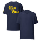 Wear Truth Gold | Philippians 4:13 – KJV Faith Unisex T-Shirt - KJV Word & Light Threads