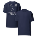 Truth > Trends White | Isaiah 40:8 – KJV Faith Unisex T-Shirt - KJV Word & Light Threads