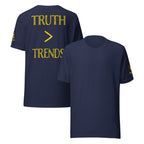 Truth > Trends Gold | Isaiah 40:8 – KJV Faith Unisex T-Shirt - KJV Word & Light Threads