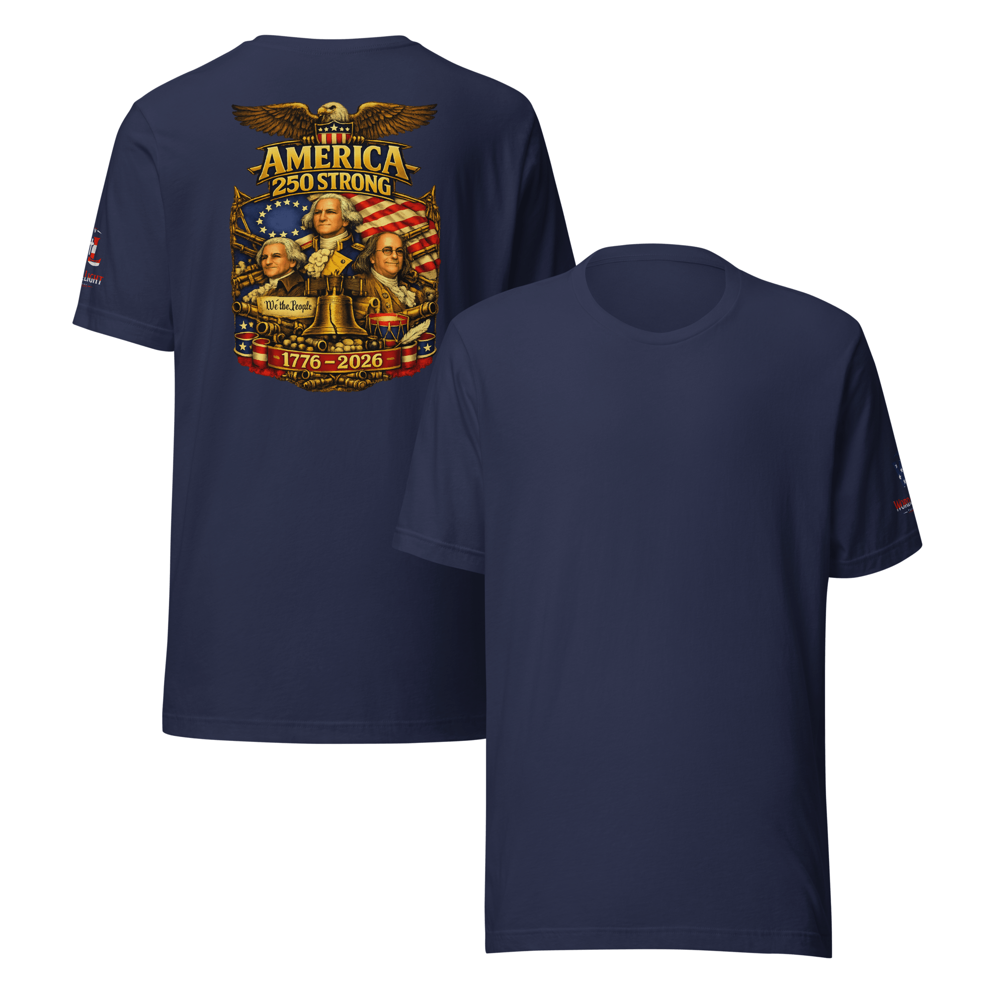 America 250 Strong | 1776–2026 – KJV Faith Unisex T-Shirt - KJV Word & Light Threads