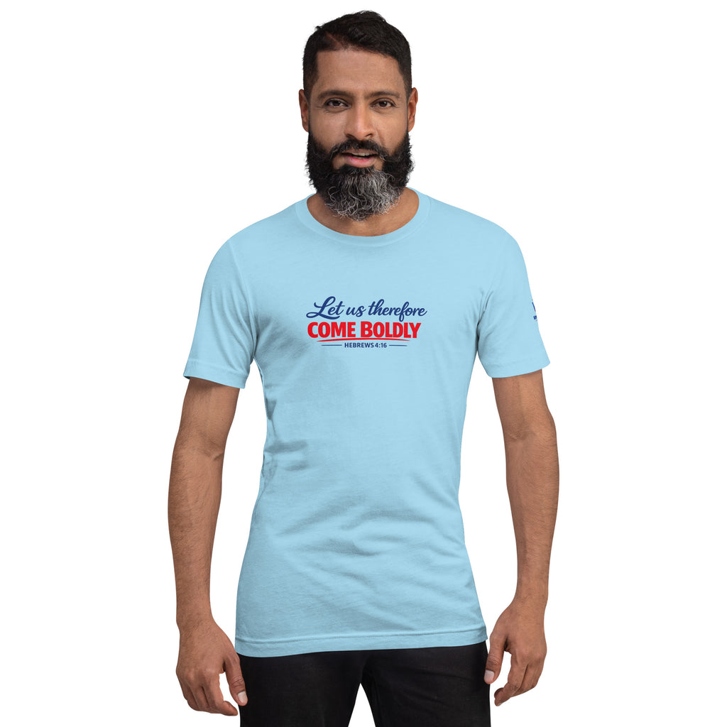 Let Us Therefore Come Boldly unto the Throne of Grace FB | Hebrews 4:16 – KJV Faith Unisex T-Shirt - KJV Word & Light Threads