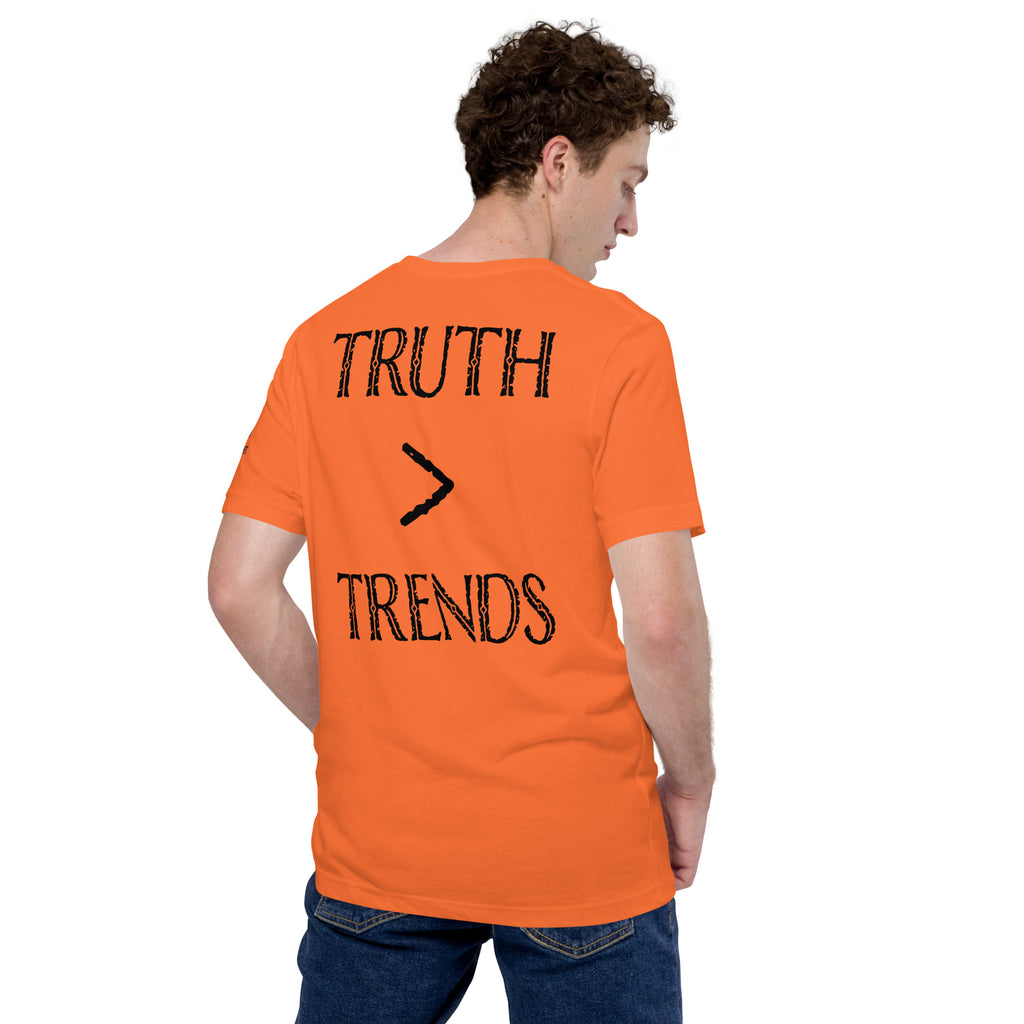 Truth > Trends Black | Isaiah 40:8 – KJV Faith Unisex T-Shirt - KJV Word & Light Threads