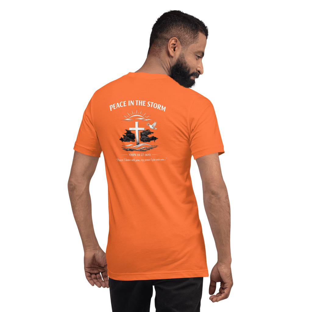 Peace in the Storm White | John 14:27 – KJV Faith Unisex T-Shirt - KJV Word & Light Threads