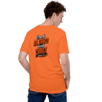 I Can Do All Things Through Christ Which Strengtheneth Me – Philippians 4:13 KJV Christian Unisex T-Shirt | White & Orange - KJV Word & Light Threads