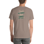 I Can Do All Things Through Christ Which Strengtheneth Me – Philippians 4:13 KJV Christian Unisex T-Shirt | Tan & Green - KJV Word & Light Threads
