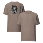 Rejoice Evermore – Pray Without Ceasing Black & White | 1 Thessalonians 5:16-17 – KJV Faith Unisex T-Shirt - KJV Word & Light Threads