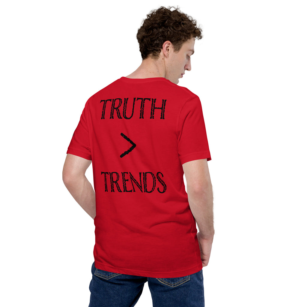 Truth > Trends Black | Isaiah 40:8 – KJV Faith Unisex T-Shirt - KJV Word & Light Threads