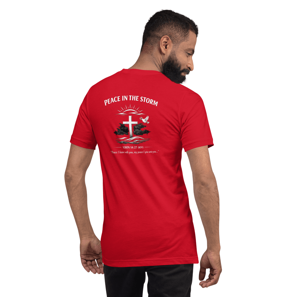 Peace in the Storm White | John 14:27 – KJV Faith Unisex T-Shirt - KJV Word & Light Threads
