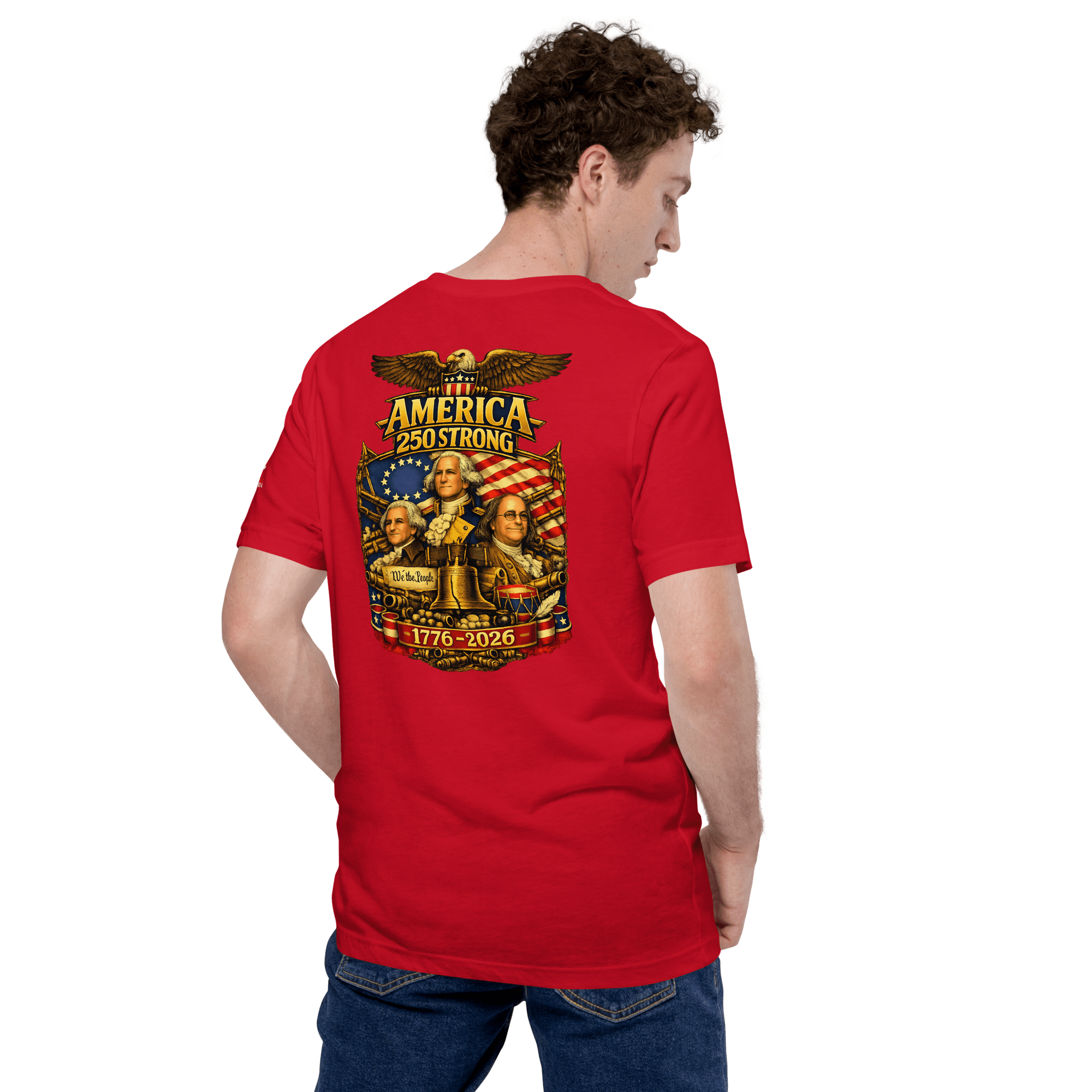 America 250 Strong | 1776–2026 – KJV Faith Unisex T-Shirt - KJV Word & Light Threads
