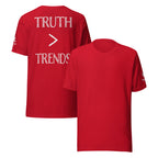 Truth > Trends White | Isaiah 40:8 – KJV Faith Unisex T-Shirt - KJV Word & Light Threads