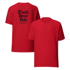 Truth Never Fails | 1 Corinthians 13:8 – KJV Faith Unisex T-Shirt - KJV Word & Light Threads
