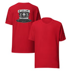 Church Is in Session Football Bright | 1 Corinthians 9:25 – KJV Faith Unisex T-Shirt - KJV Word & Light Threads